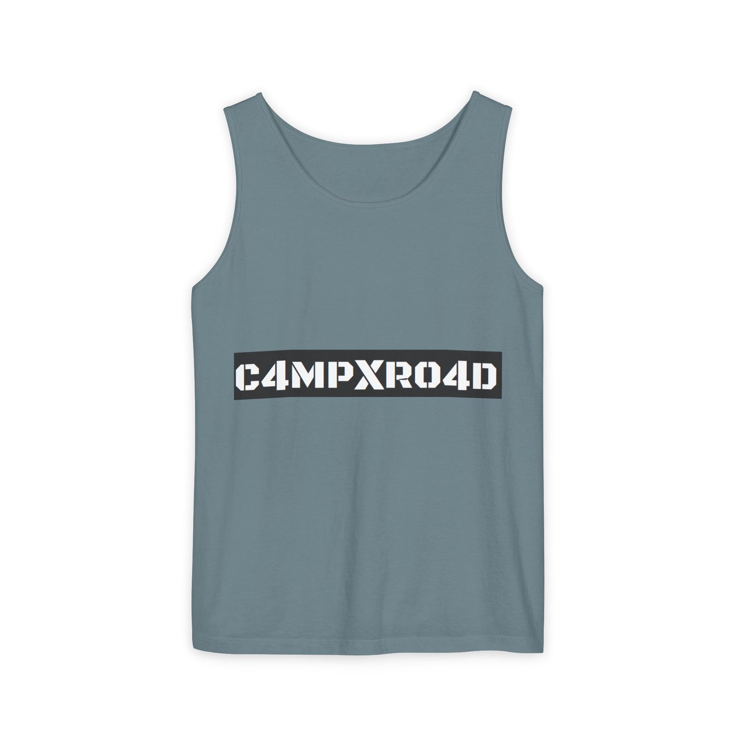 C4MPXR04D logo Tank Top | Graphic camping text tee
