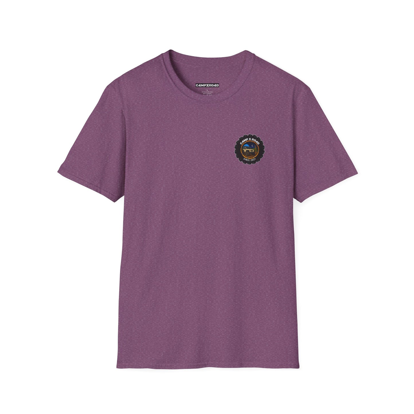 C4MPXRO4D Tiny Camper Badge Soft Tee | Graphic T-Shirt