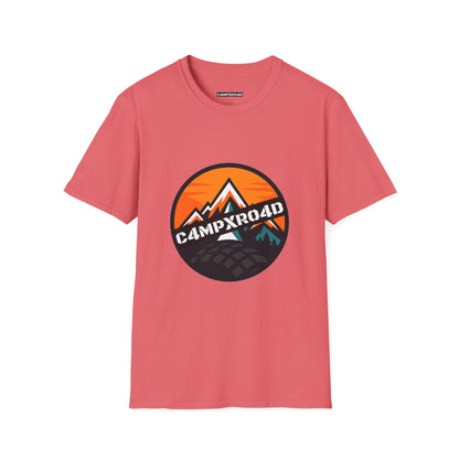 C4MPXRO4D Rounded Shield Camper Badge Soft Tee | Graphic T-Shirt