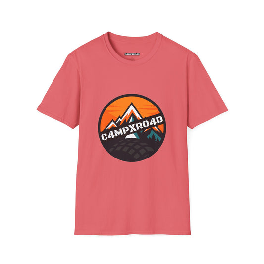 C4MPXRO4D Rounded Shield Camper Badge Soft Tee | Graphic T-Shirt