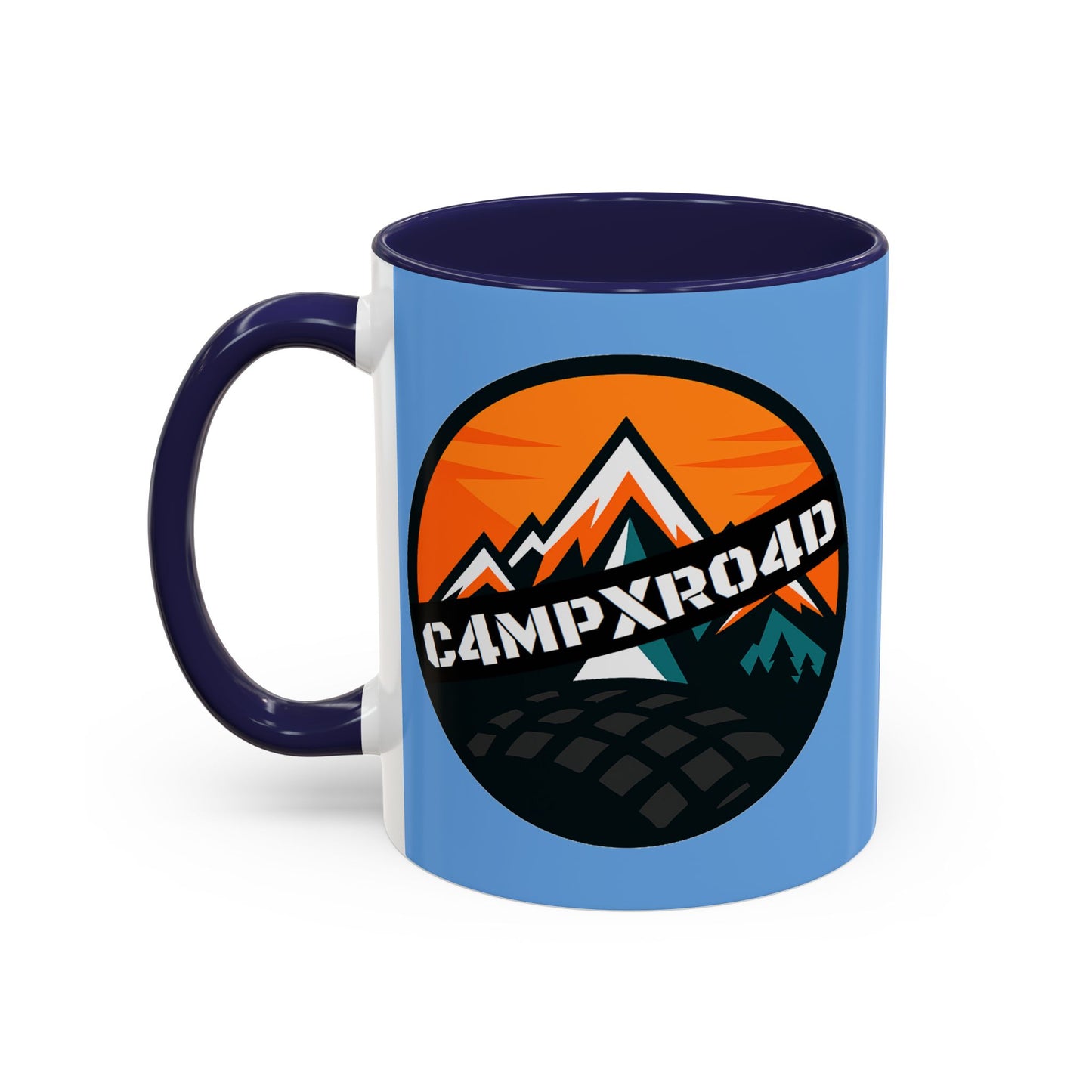 C4MPXRO4D Rounded Shield Camper Badge Mug | Accent Coffee Mug 11oz 15oz