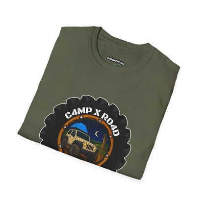 C4MPXRO4D Camper Badge Soft Tee | Graphic T-Shirt
