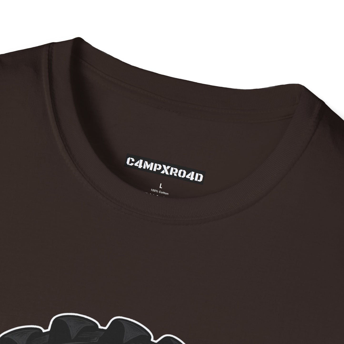 C4MPXRO4D Camper Badge Soft Tee | Graphic T-Shirt