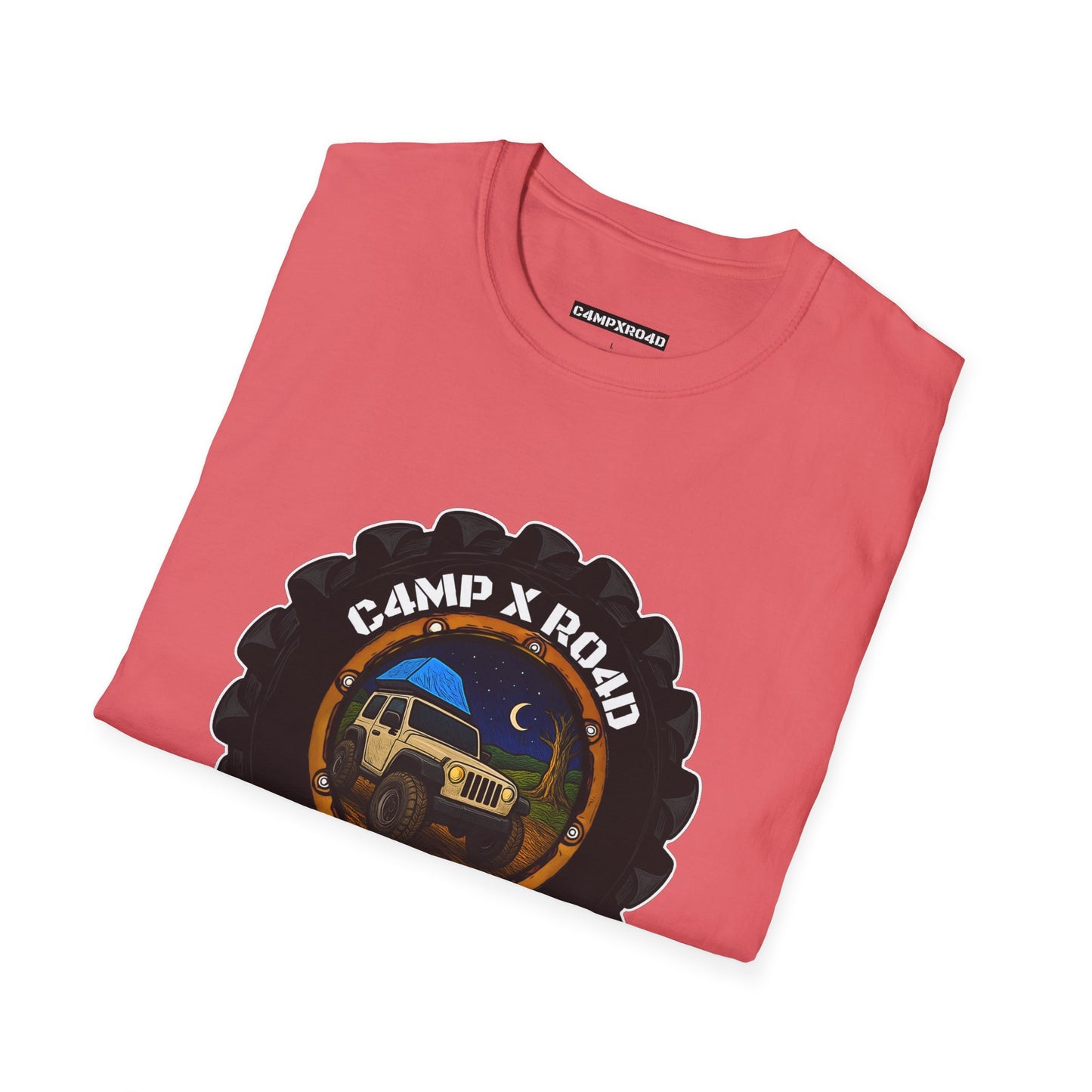 C4MPXRO4D Camper Badge Soft Tee | Graphic T-Shirt