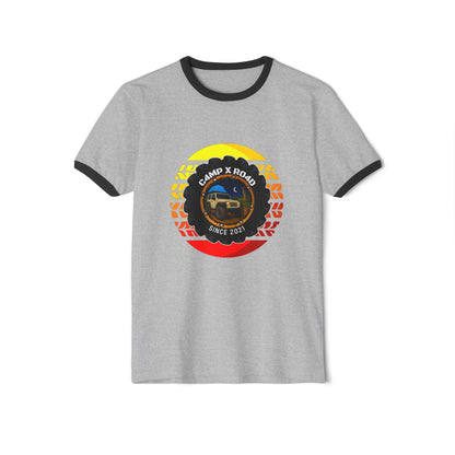 C4MPXRO4D Summer Camper Badge T-Shirt | ringer style