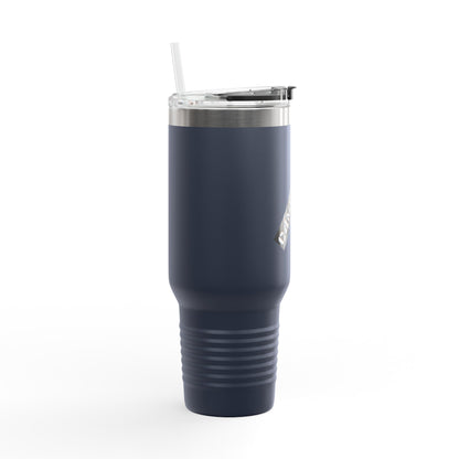 CAMPTYROAD Diagonal Logo 40oz Travel Mug | Insulated Tumbler with Straw