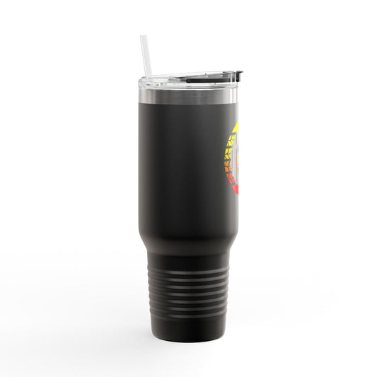 C4MPXRO4D Summer Camper Badge 40oz Travel Mug | Insulated Tumbler with Straw