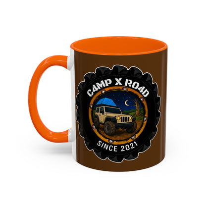 C4MPXRO4D Camper Badge Mug | Accent Coffee Mug 11oz 15oz