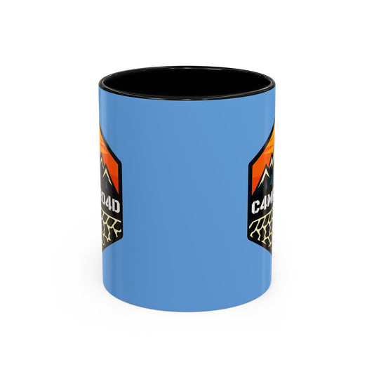 C4MPXRO4D Hexa Shield Camper Badge Mug | Accent Coffee Mug 11oz 15oz