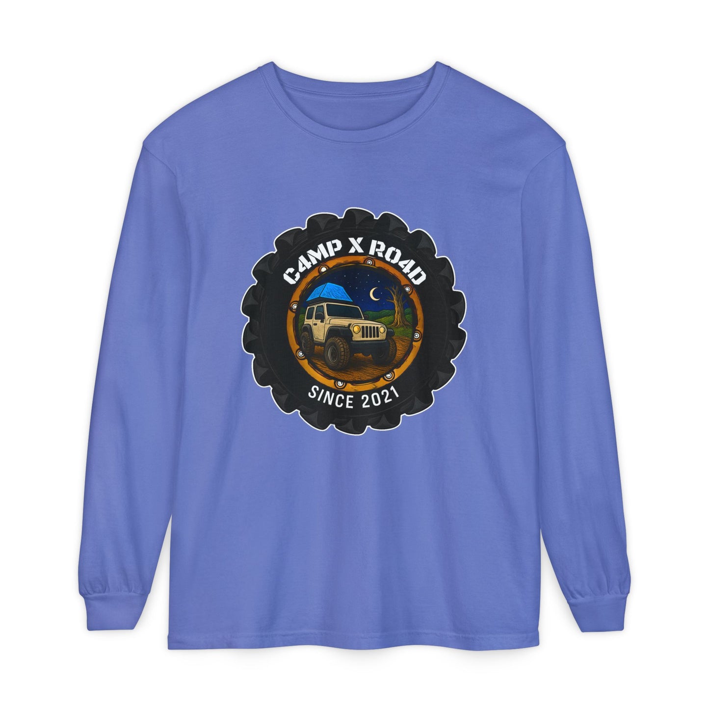 C4MPXRO4D Camper Badge T-Shirt | Long Sleeve