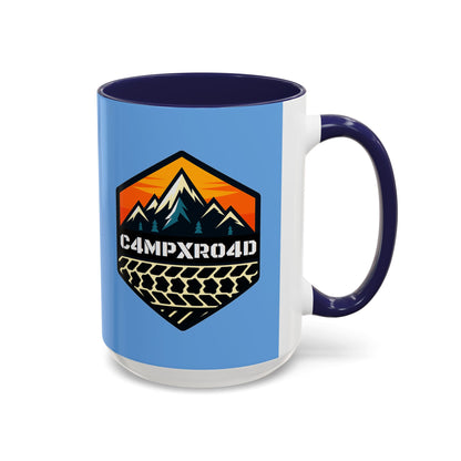 C4MPXRO4D Hexa Shield Camper Badge Mug | Accent Coffee Mug 11oz 15oz