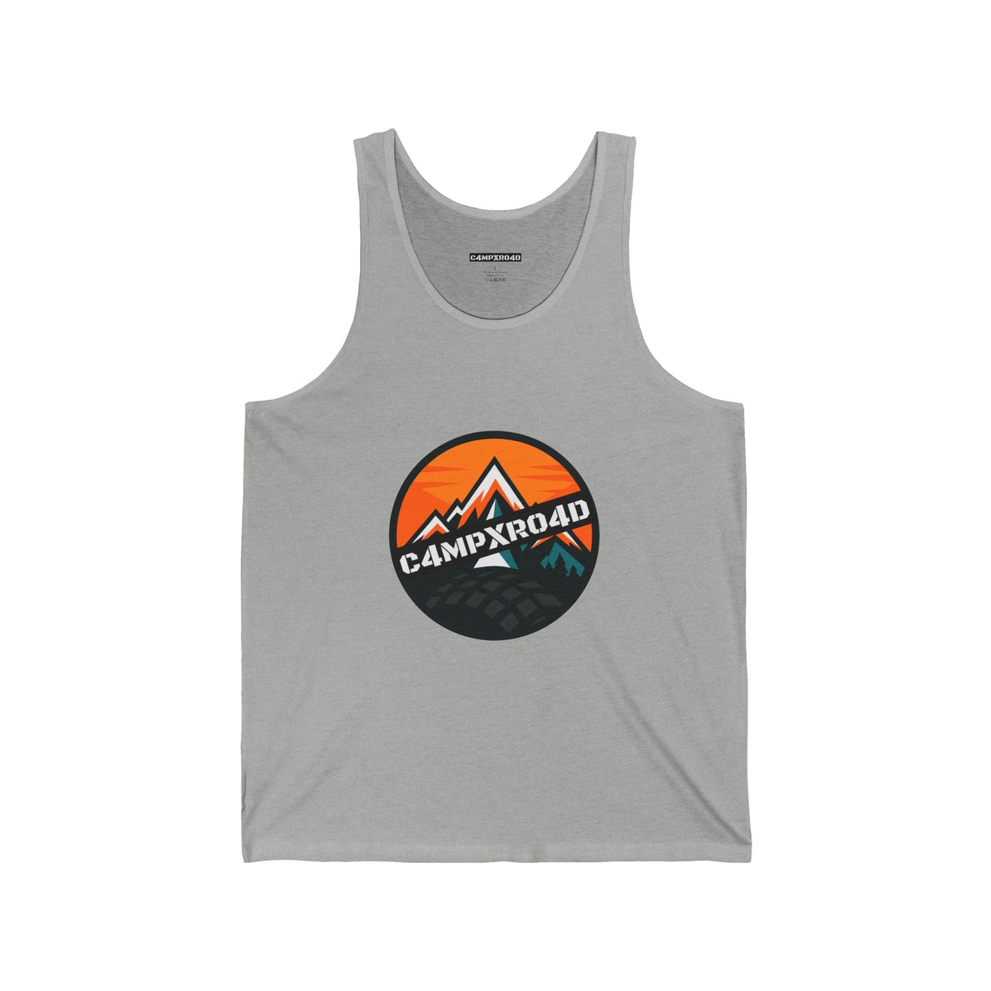 C4MPXRO4D Rounded Shield Camper Badge Tank Top | Gaming Techwear Hacker Style