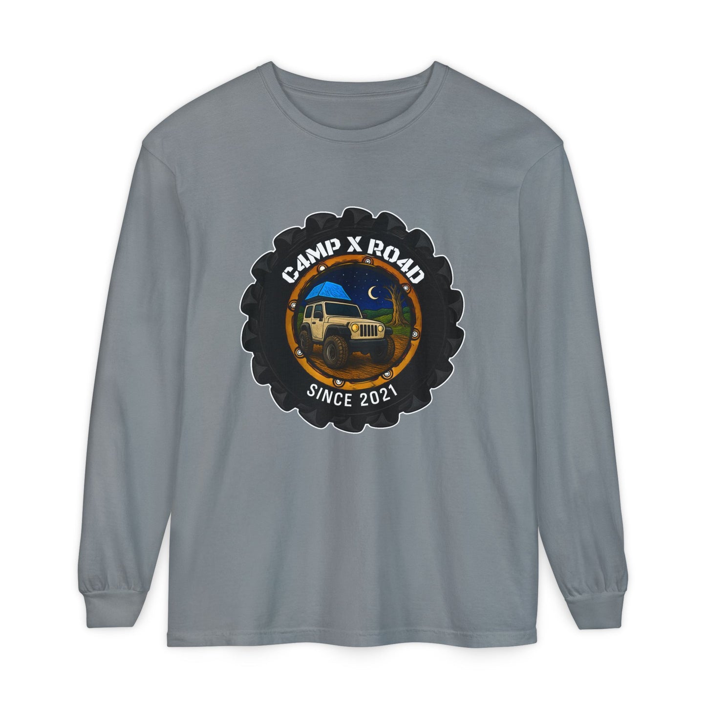 C4MPXRO4D Camper Badge T-Shirt | Long Sleeve