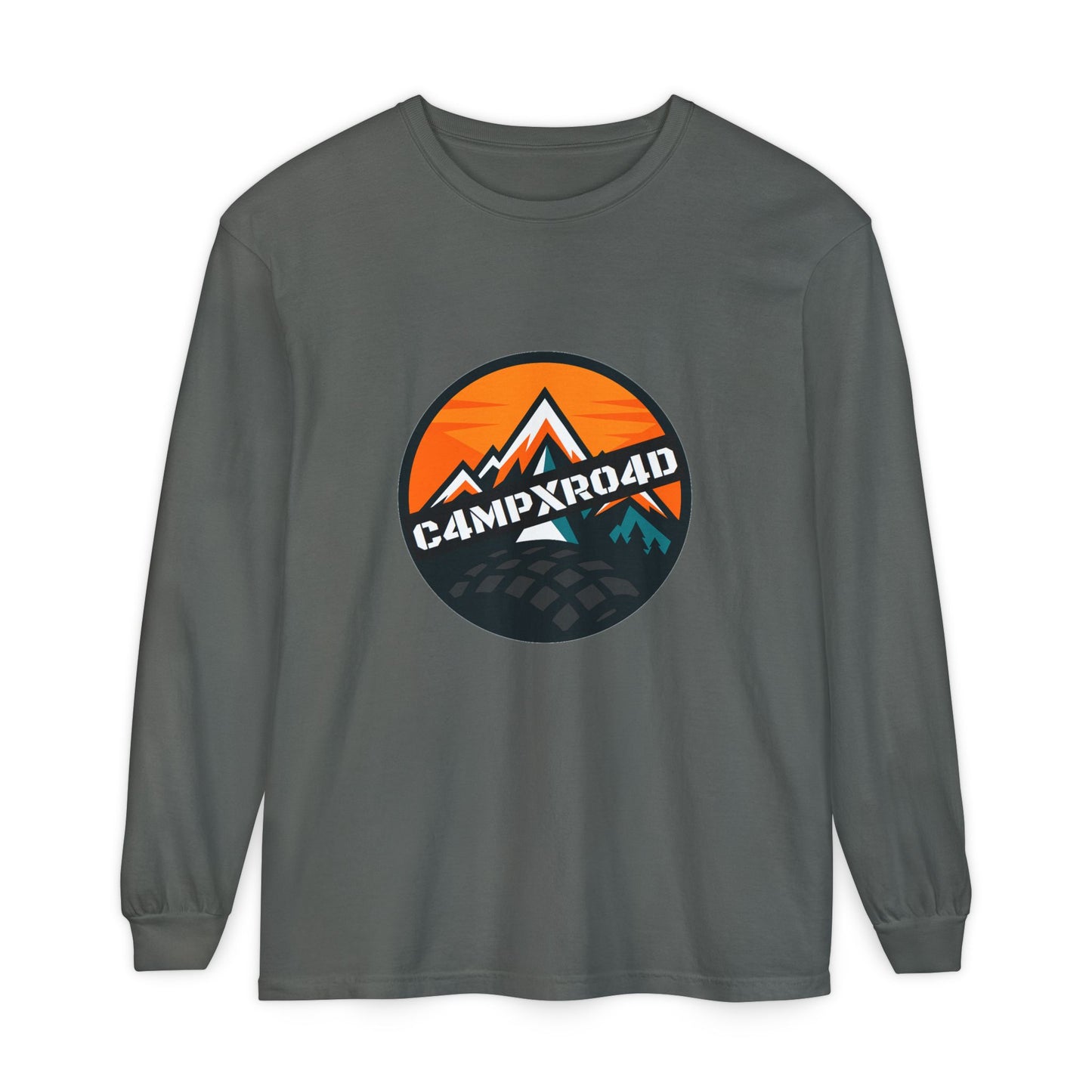 C4MPXRO4D Rounded Shield Camper Badge T-Shirt | Long Sleeve