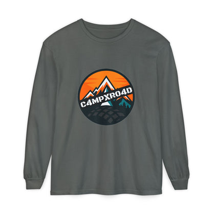 C4MPXRO4D Rounded Shield Camper Badge T-Shirt | Long Sleeve