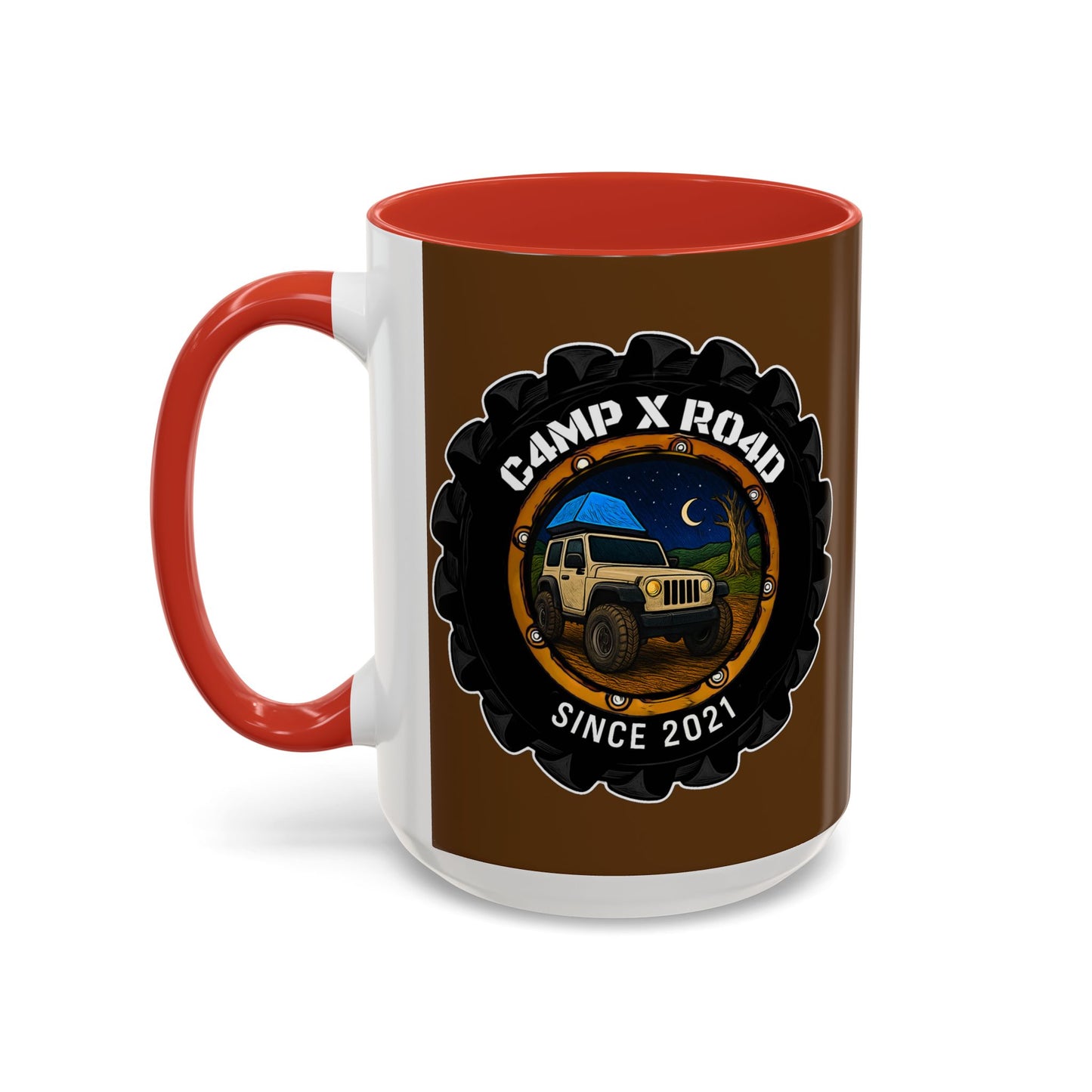 C4MPXRO4D Camper Badge Mug | Accent Coffee Mug 11oz 15oz