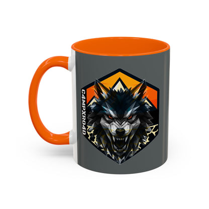 C4MPXRO4D Wolf Shield Camper Badge Mug | Accent Coffee Mug 11oz 15oz