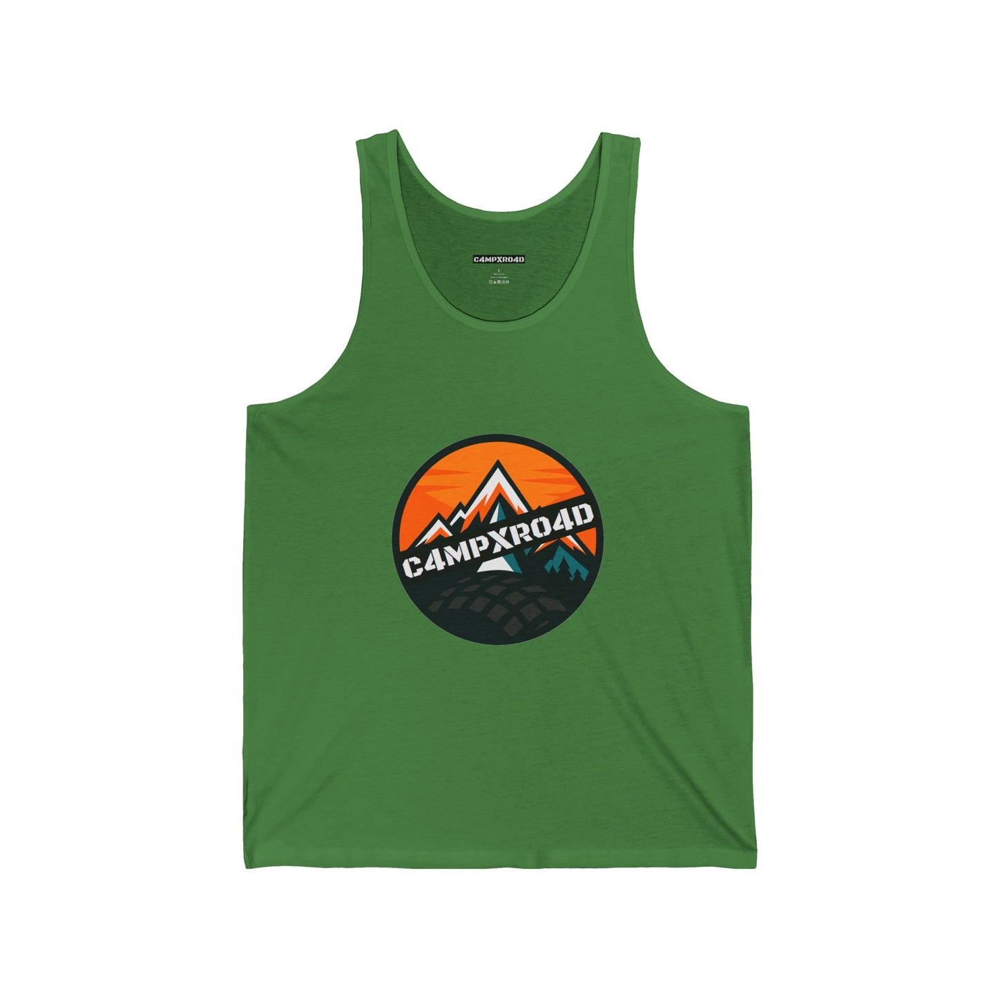 C4MPXRO4D Rounded Shield Camper Badge Tank Top | Gaming Techwear Hacker Style