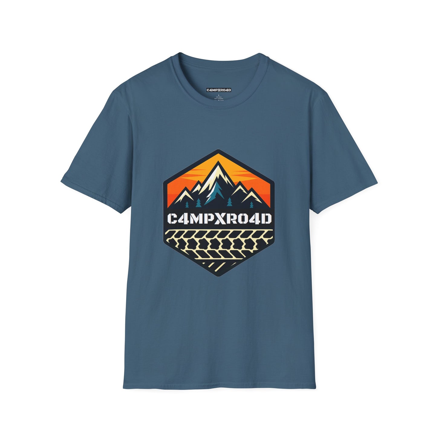 C4MPXRO4D Hexa Shield Camper Badge Soft Tee | Graphic T-Shirt