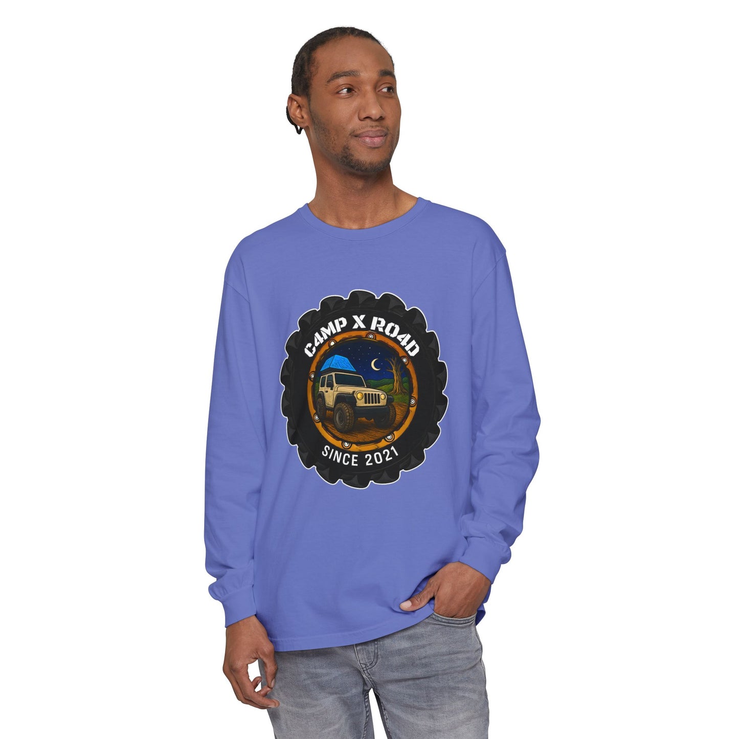 C4MPXRO4D Camper Badge T-Shirt | Long Sleeve