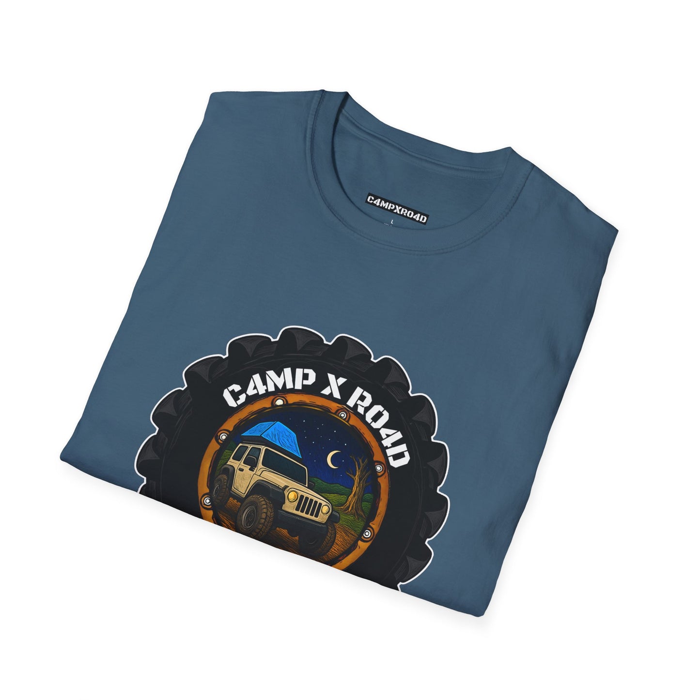 C4MPXRO4D Camper Badge Soft Tee | Graphic T-Shirt