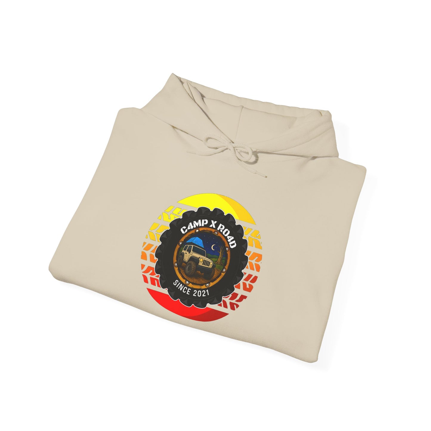 C4MPXRO4D Summer Camper Badge Hoodie | Black streetwear graphic sweatshirt