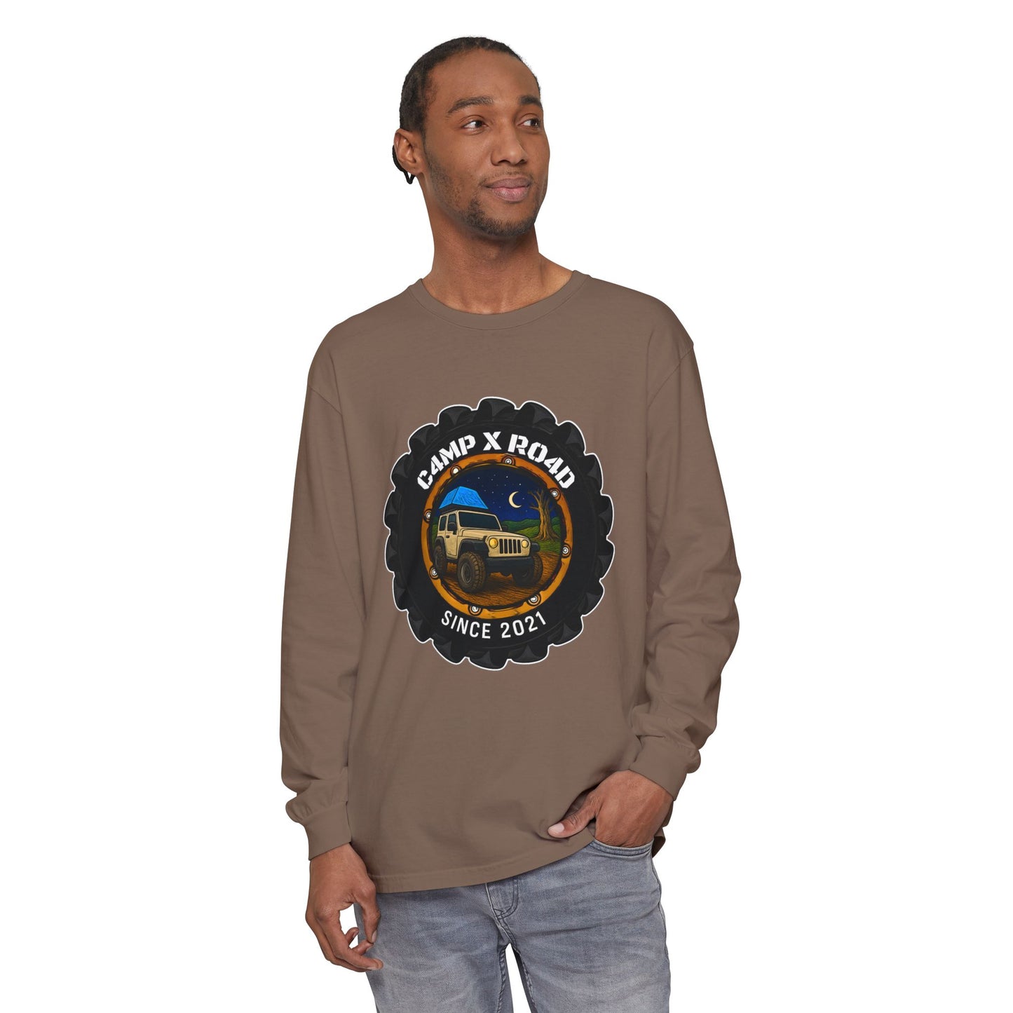 C4MPXRO4D Camper Badge T-Shirt | Long Sleeve