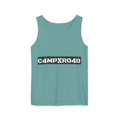 C4MPXR04D logo Tank Top | Graphic camping text tee