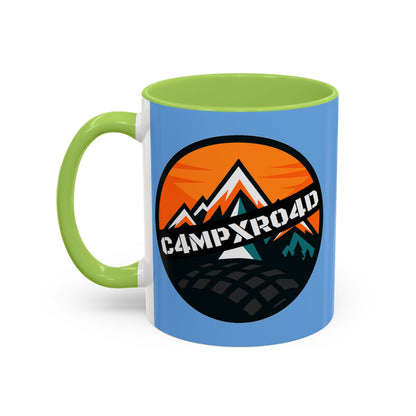 C4MPXRO4D Rounded Shield Camper Badge Mug | Accent Coffee Mug 11oz 15oz