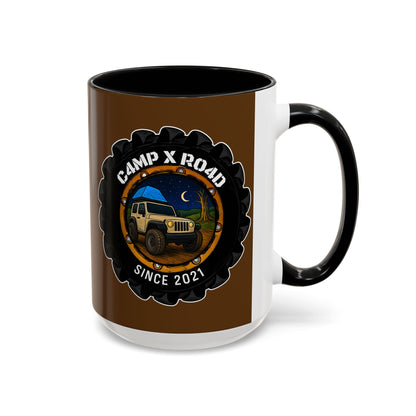 C4MPXRO4D Camper Badge Mug | Accent Coffee Mug 11oz 15oz