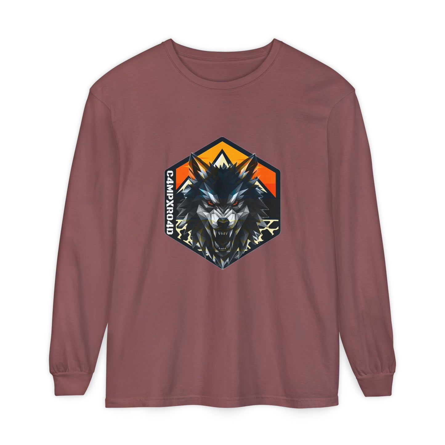 C4MPXRO4D Wolf Shield Camper Badge T-Shirt | Long Sleeve