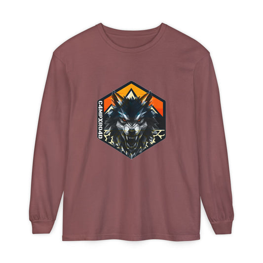 C4MPXRO4D Wolf Shield Camper Badge T-Shirt | Long Sleeve