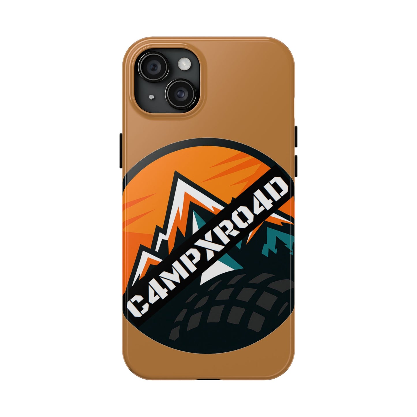 C4MPXRO4D Rounded Shield Camper Badge Phone Case | Tough Phone Case