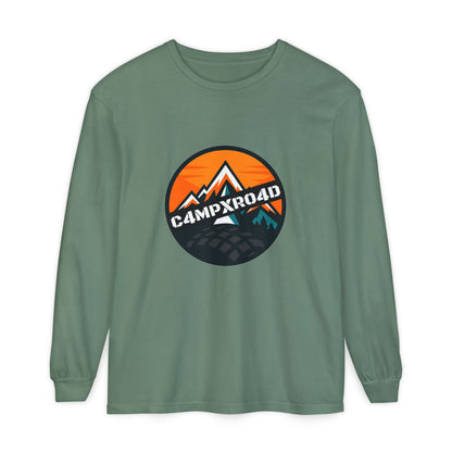 C4MPXRO4D Rounded Shield Camper Badge T-Shirt | Long Sleeve