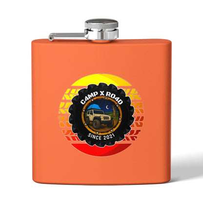 C4MPXRO4D Summer Camper Badge Flask