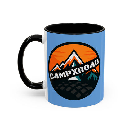 C4MPXRO4D Rounded Shield Camper Badge Mug | Accent Coffee Mug 11oz 15oz