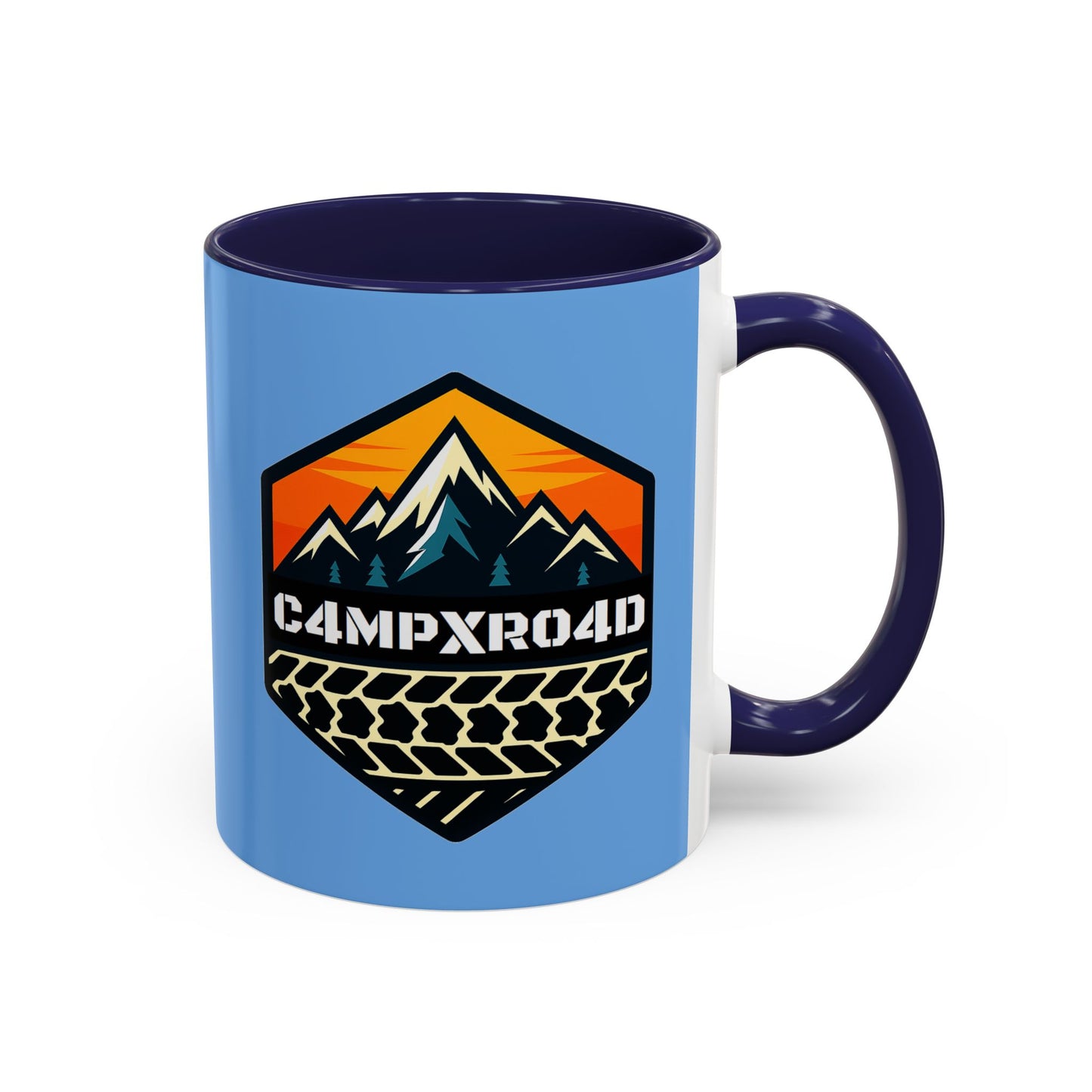 C4MPXRO4D Hexa Shield Camper Badge Mug | Accent Coffee Mug 11oz 15oz