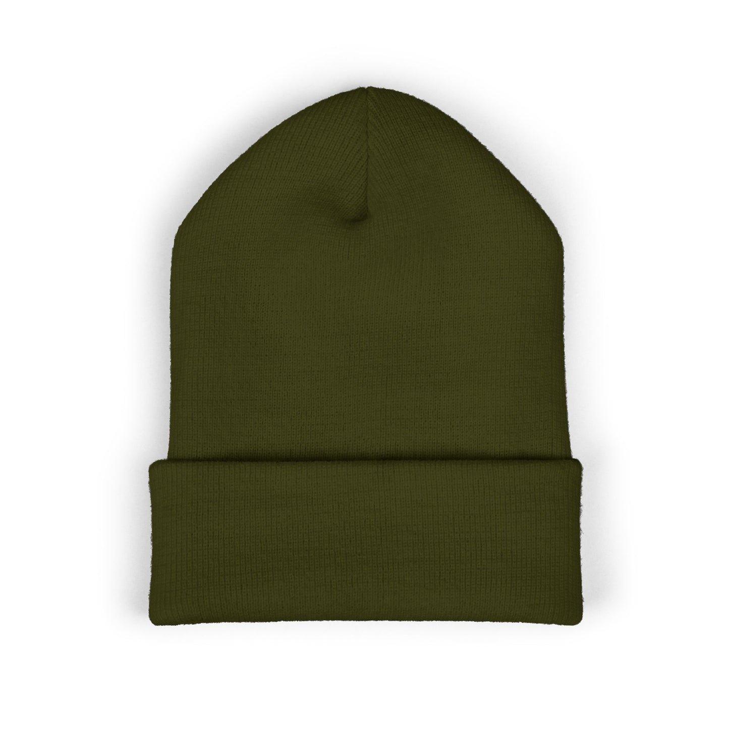 C4MPXRO4D Rounded Shield Camper Badge Embroidered Beanie | Cuffed Knit Hat