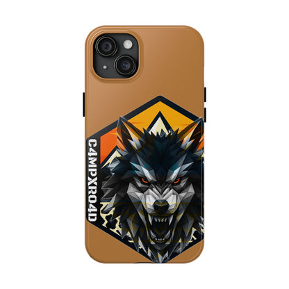 C4MPXRO4D Wolf Shield Camper Badge Phone Case | Tough Phone Case