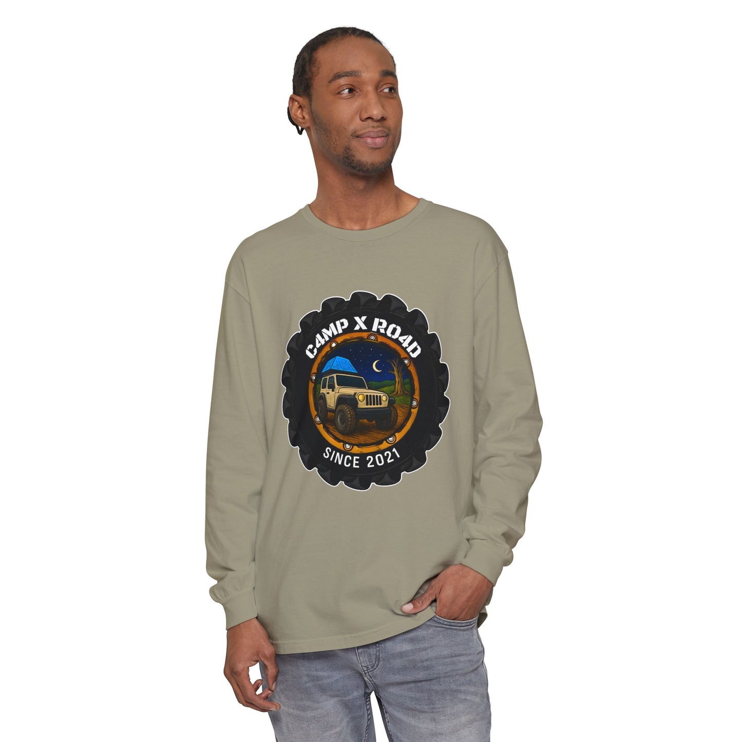 C4MPXRO4D Camper Badge T-Shirt | Long Sleeve