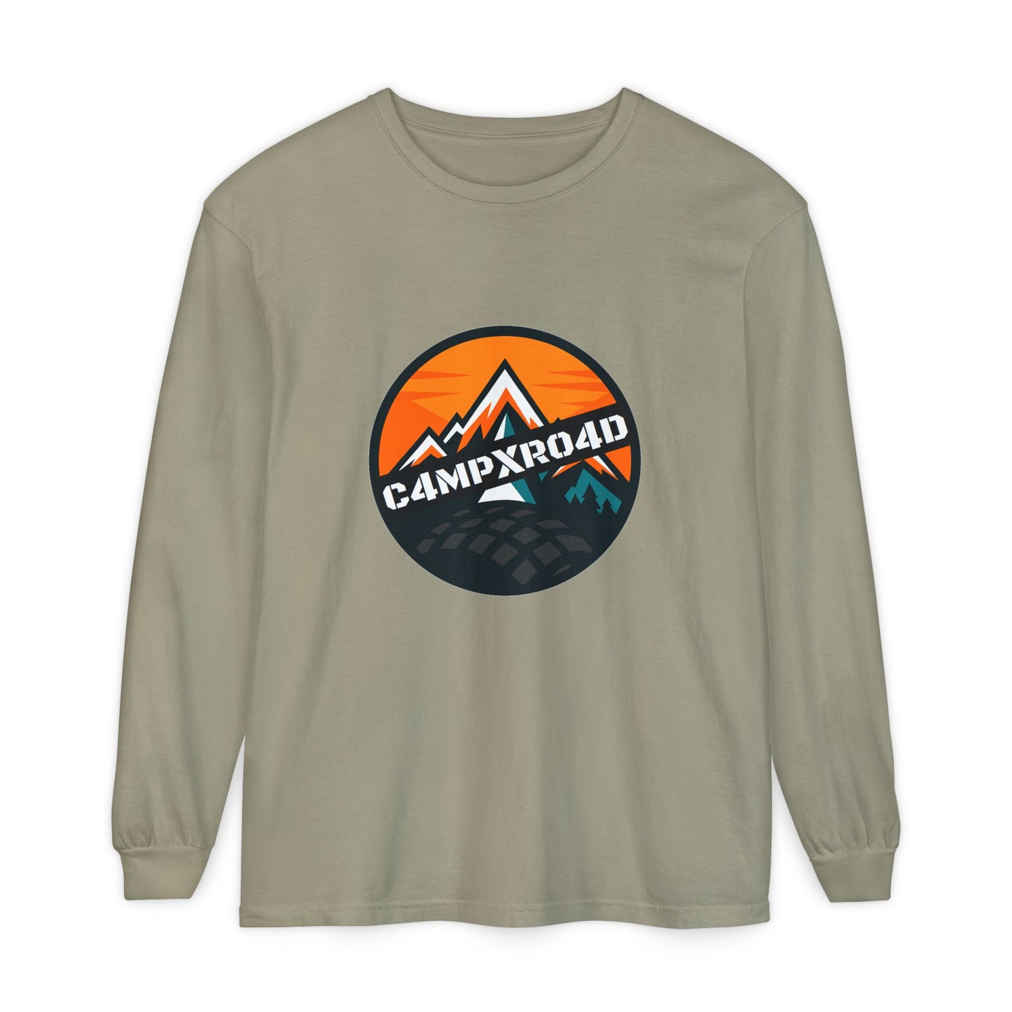 C4MPXRO4D Rounded Shield Camper Badge T-Shirt | Long Sleeve