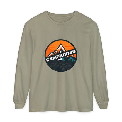 C4MPXRO4D Rounded Shield Camper Badge T-Shirt | Long Sleeve