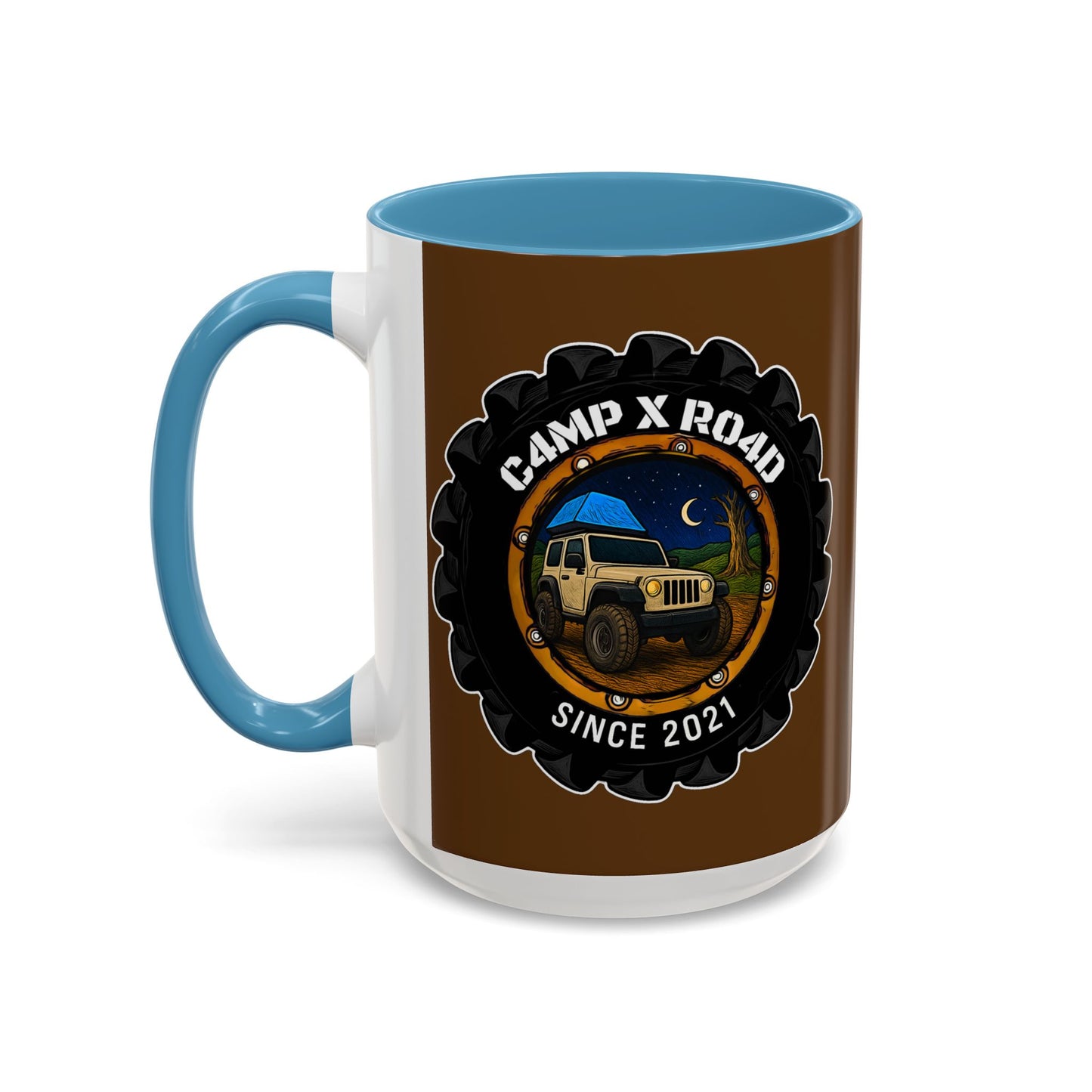 C4MPXRO4D Camper Badge Mug | Accent Coffee Mug 11oz 15oz