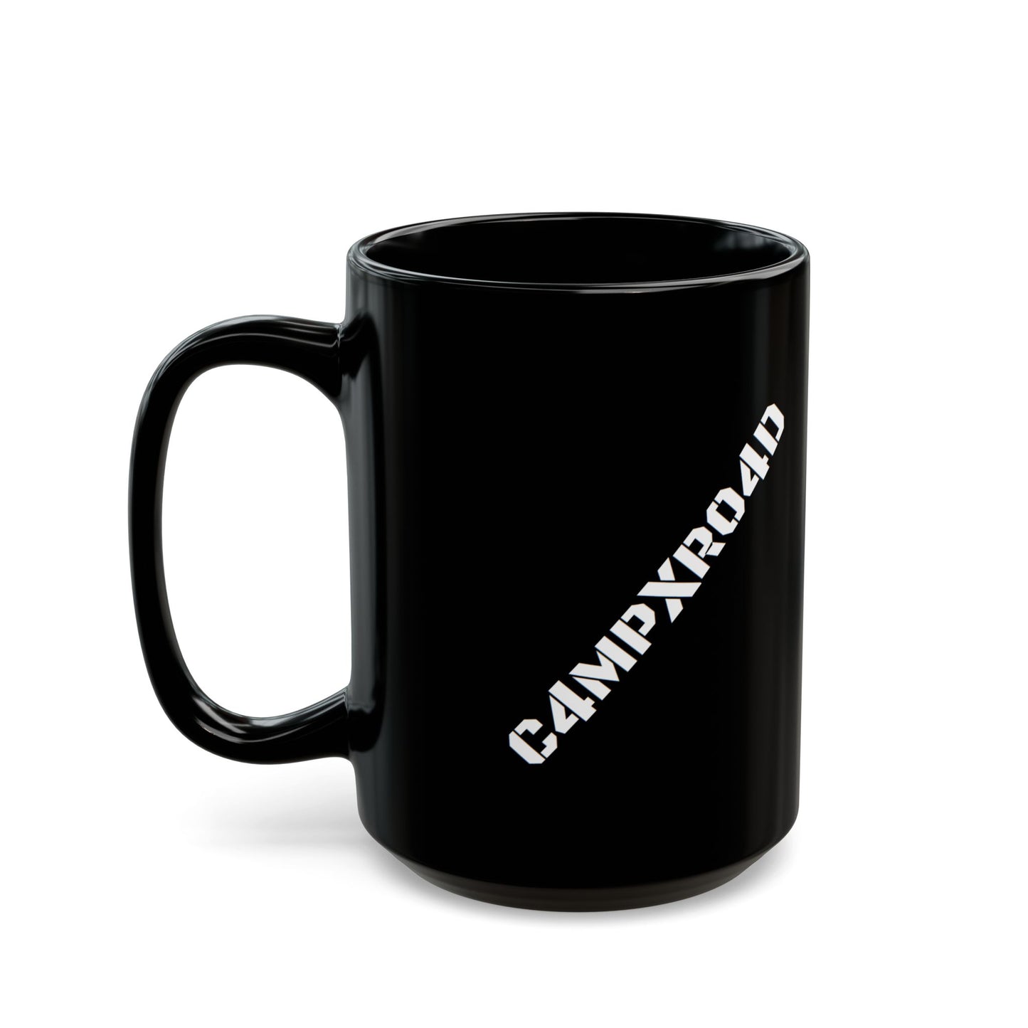 C4MPXR04D Text Design Mug | Black Ceramic Coffee Mug