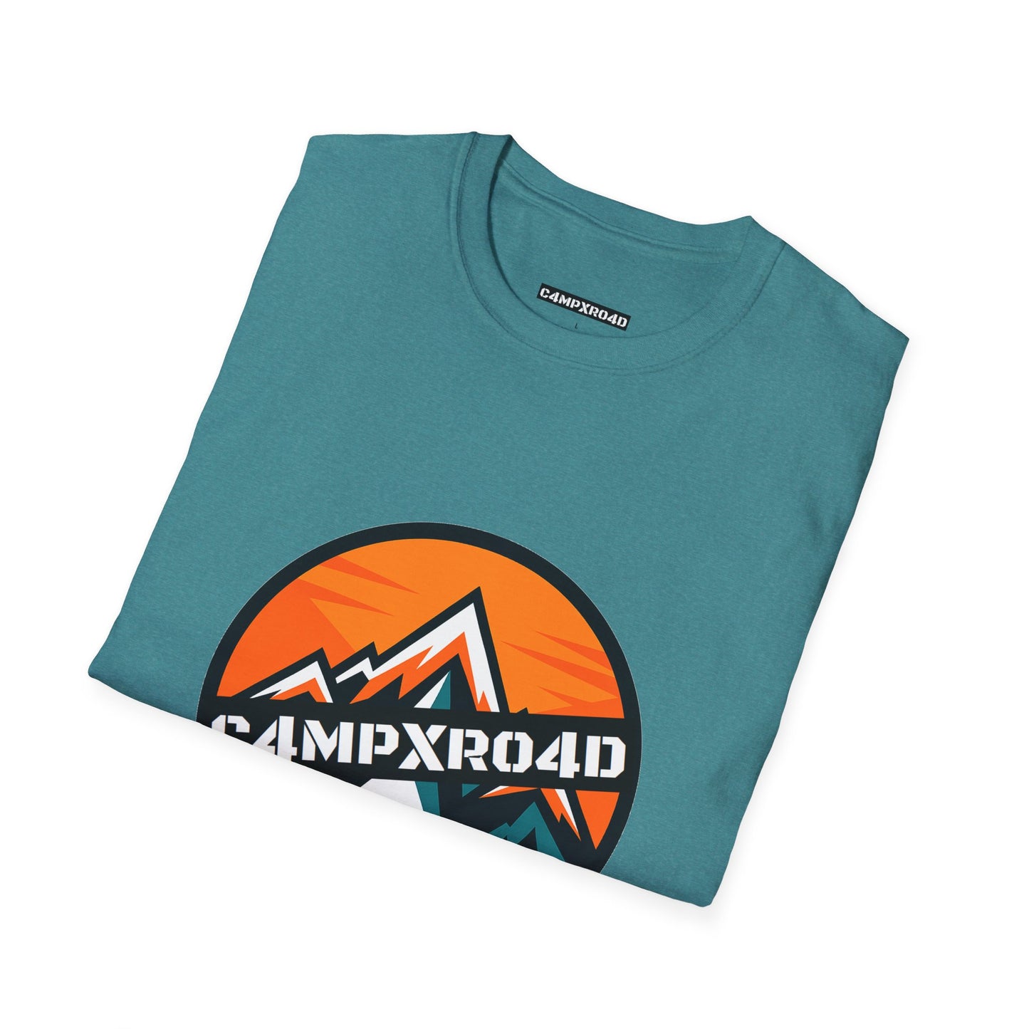 C4MPXRO4D Rounded Shield Camper Badge Soft Tee | Graphic T-Shirt