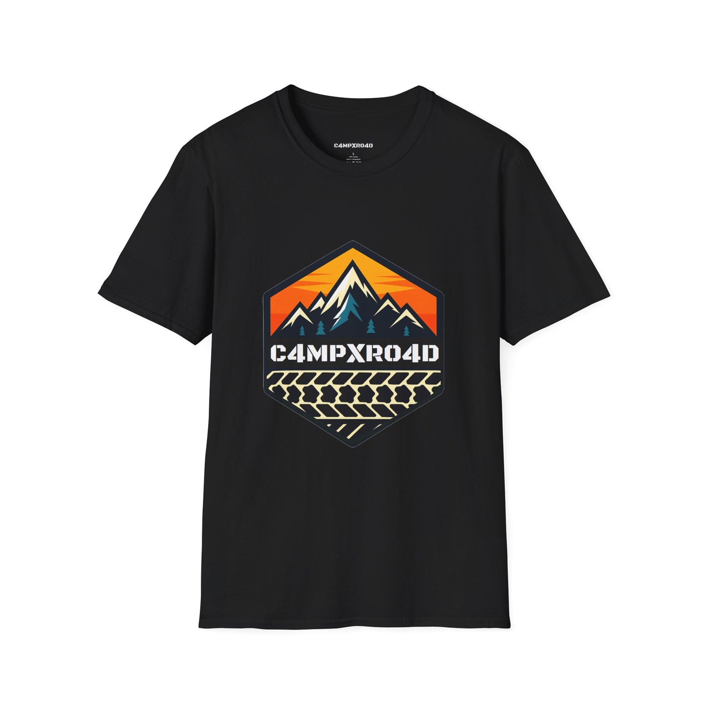 C4MPXRO4D Hexa Shield Camper Badge Soft Tee | Graphic T-Shirt