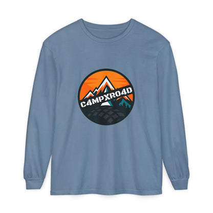 C4MPXRO4D Rounded Shield Camper Badge T-Shirt | Long Sleeve