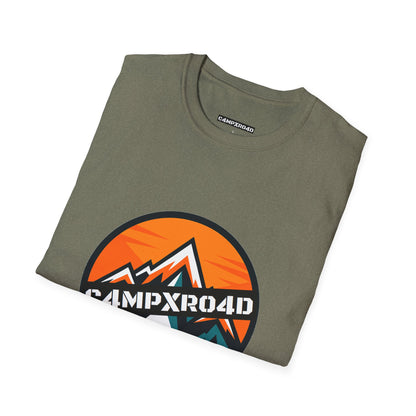 C4MPXRO4D Rounded Shield Camper Badge Soft Tee | Graphic T-Shirt