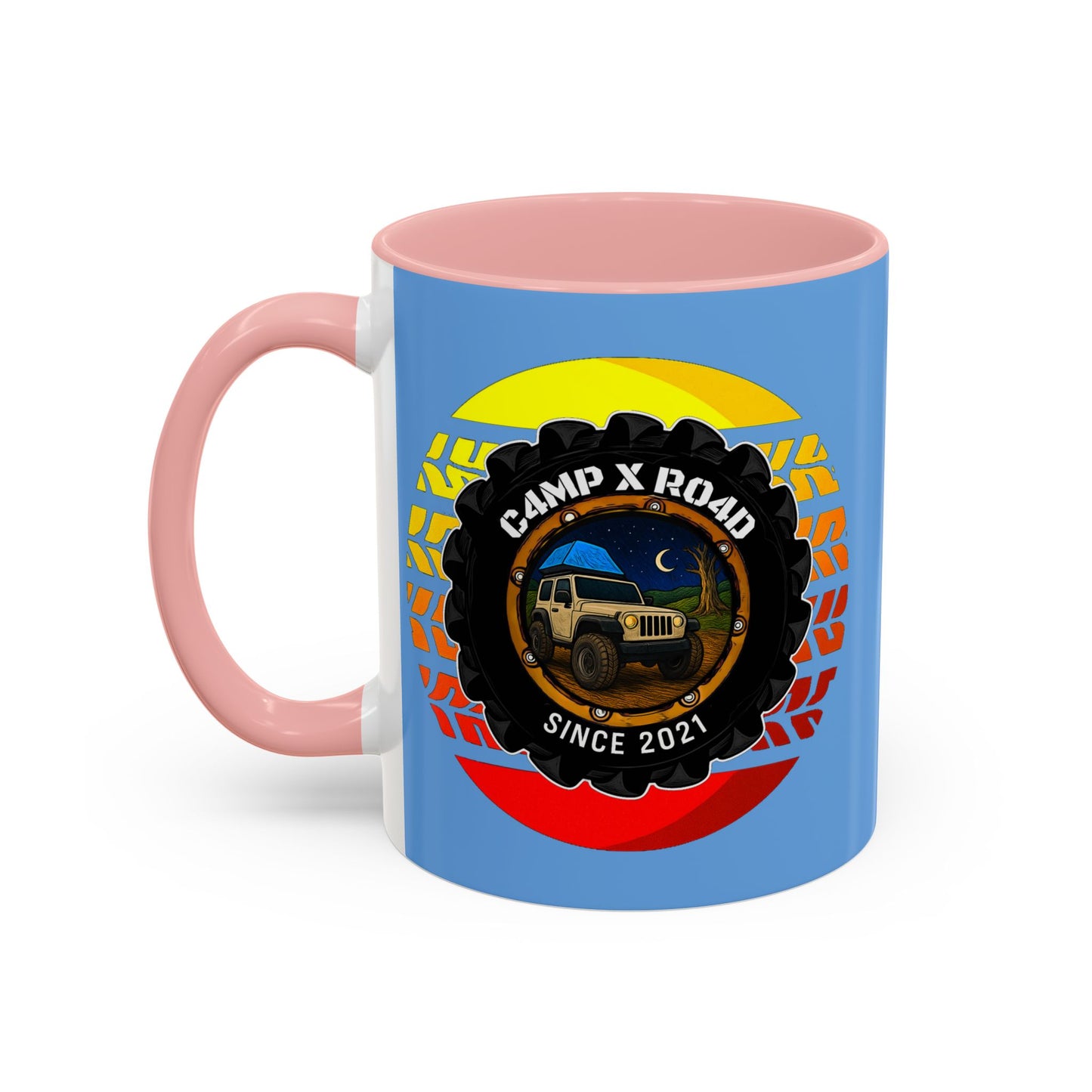 C4MPXRO4D Summer Camper Badge Mug | Accent Coffee Mug 11oz 15oz