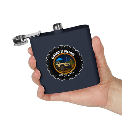 C4MPXRO4D Camper Badge Flask